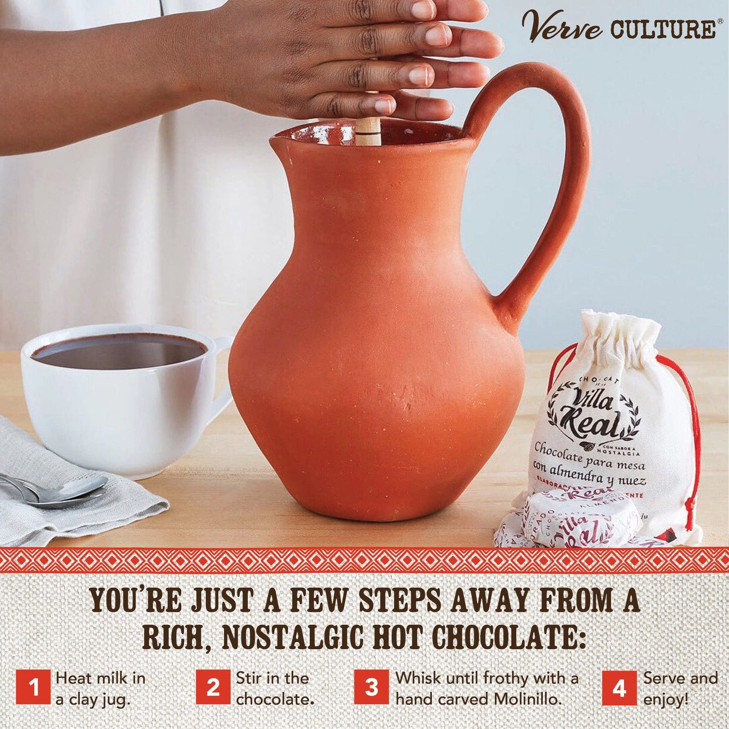 Mexican Hot Chocolate By Verve Culture, Dairy Free Vegan Hot Cocoa, Gourmet Spicy Hot Chocolate Discs, Almond And Walnut Hot Cho