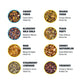 Tiesta Tea Fruity Tea Sampler Set, Loose Leaf, No Caffeine, Assorted Fruit Brews, 8 Resealable Sample Pouches