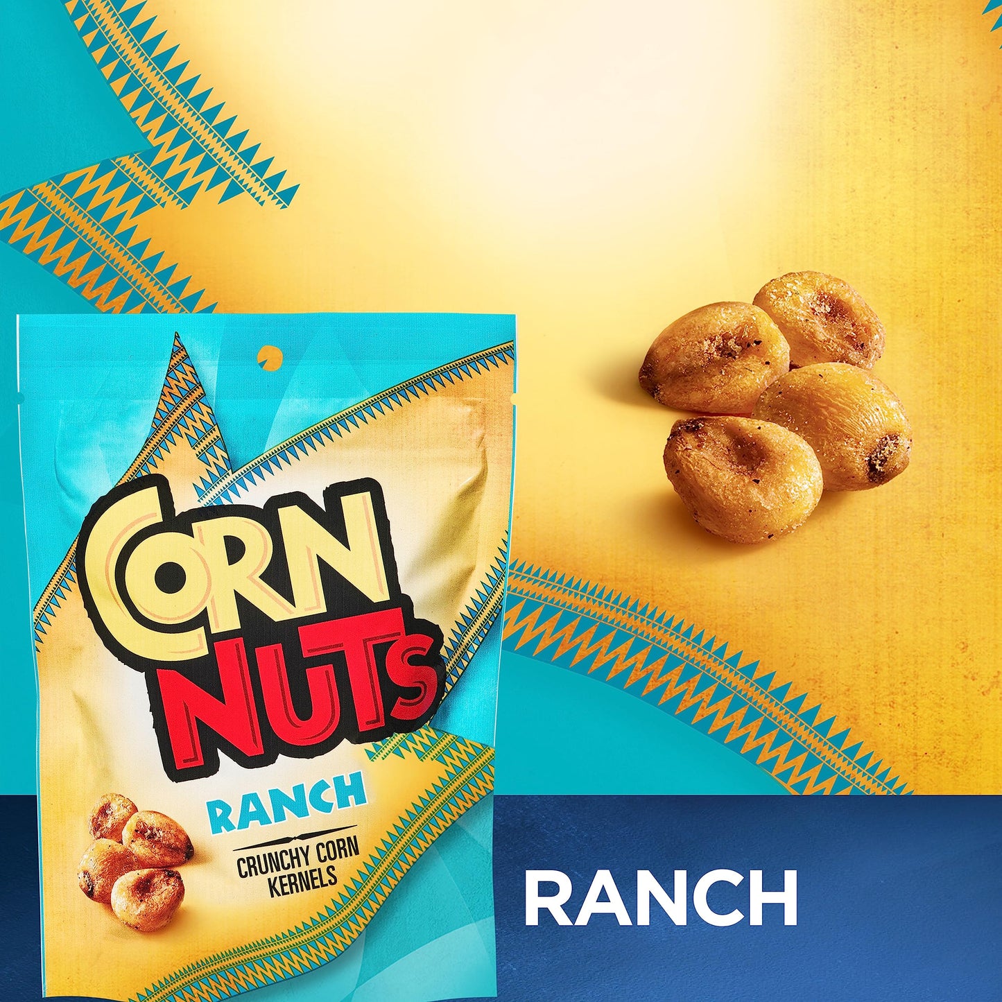 Corn Nuts Ranch Crunchy Corn Kernels Snack, 7 Ounce Resealable Package, 12 Pack