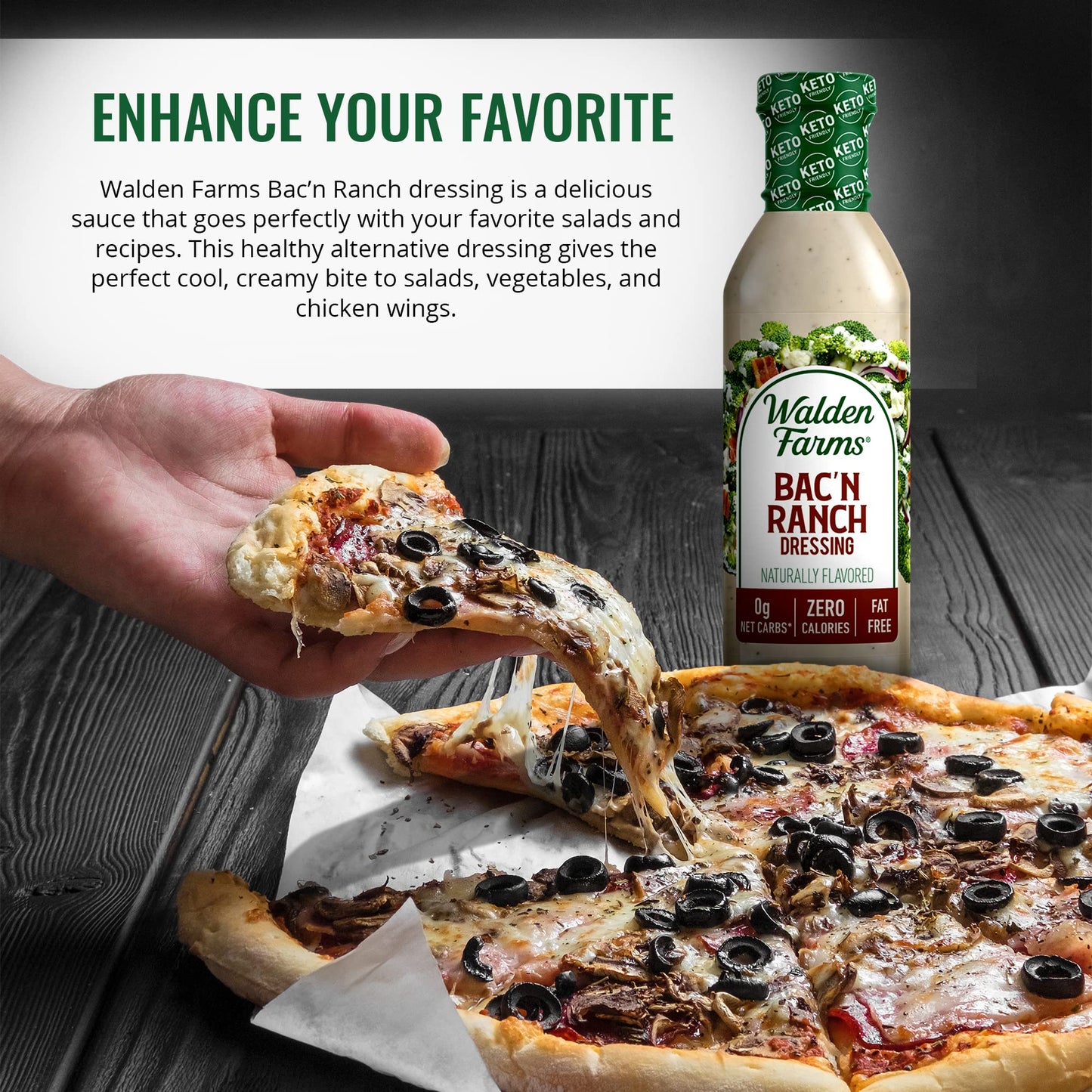 Bacon Ranch Dressing Calorie Free, 12 Fl Oz (Pack Of 6)