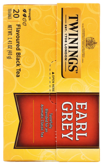 Twinings Tea Earl Grey Tea - Black Tea - Case Of 6 - 20 Bags