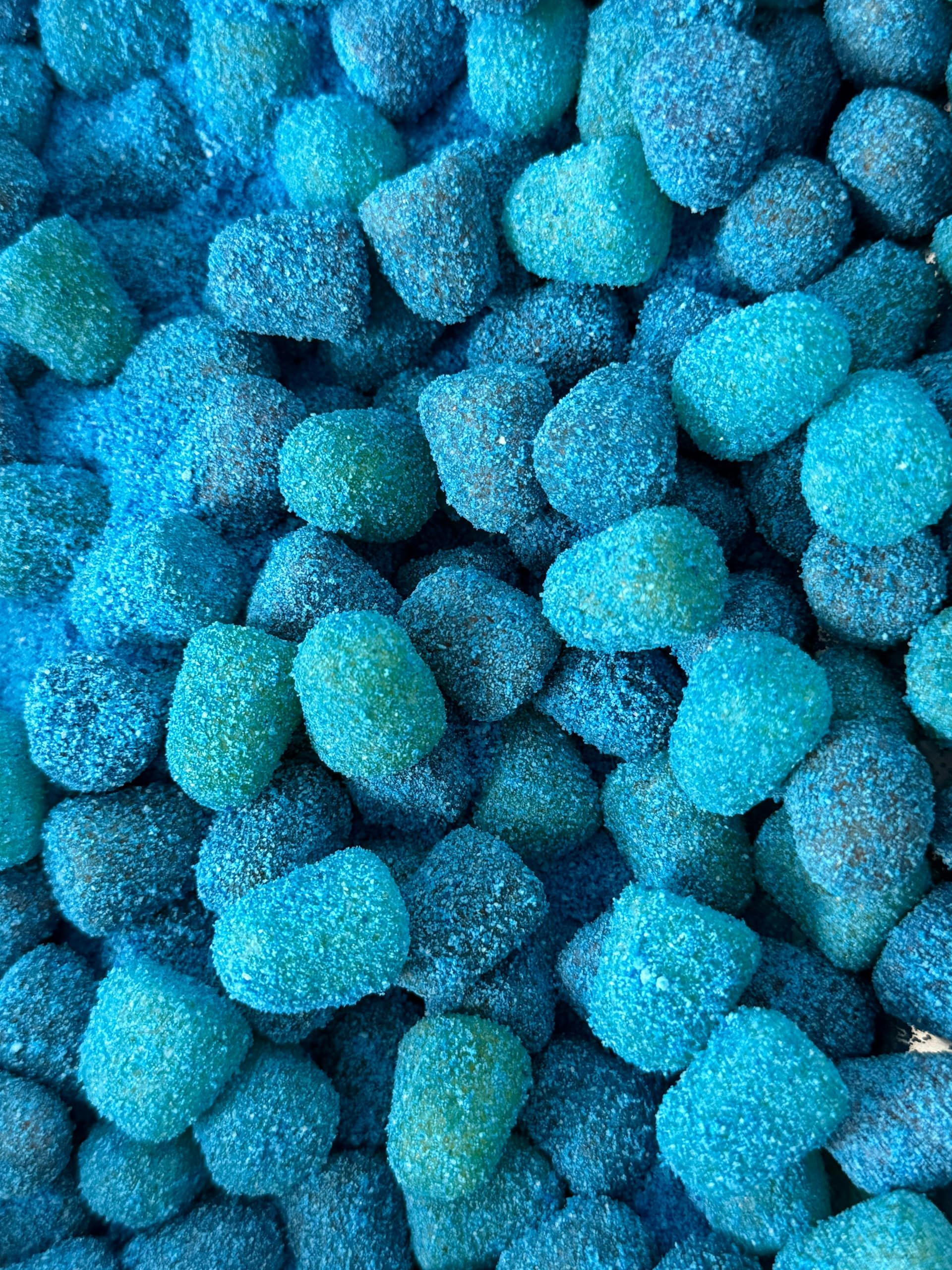 Blue Raspberry Drops Candy | Extremely Sour Chewy Candy | Viral Sour Candy - Blue Razz (1 lb)