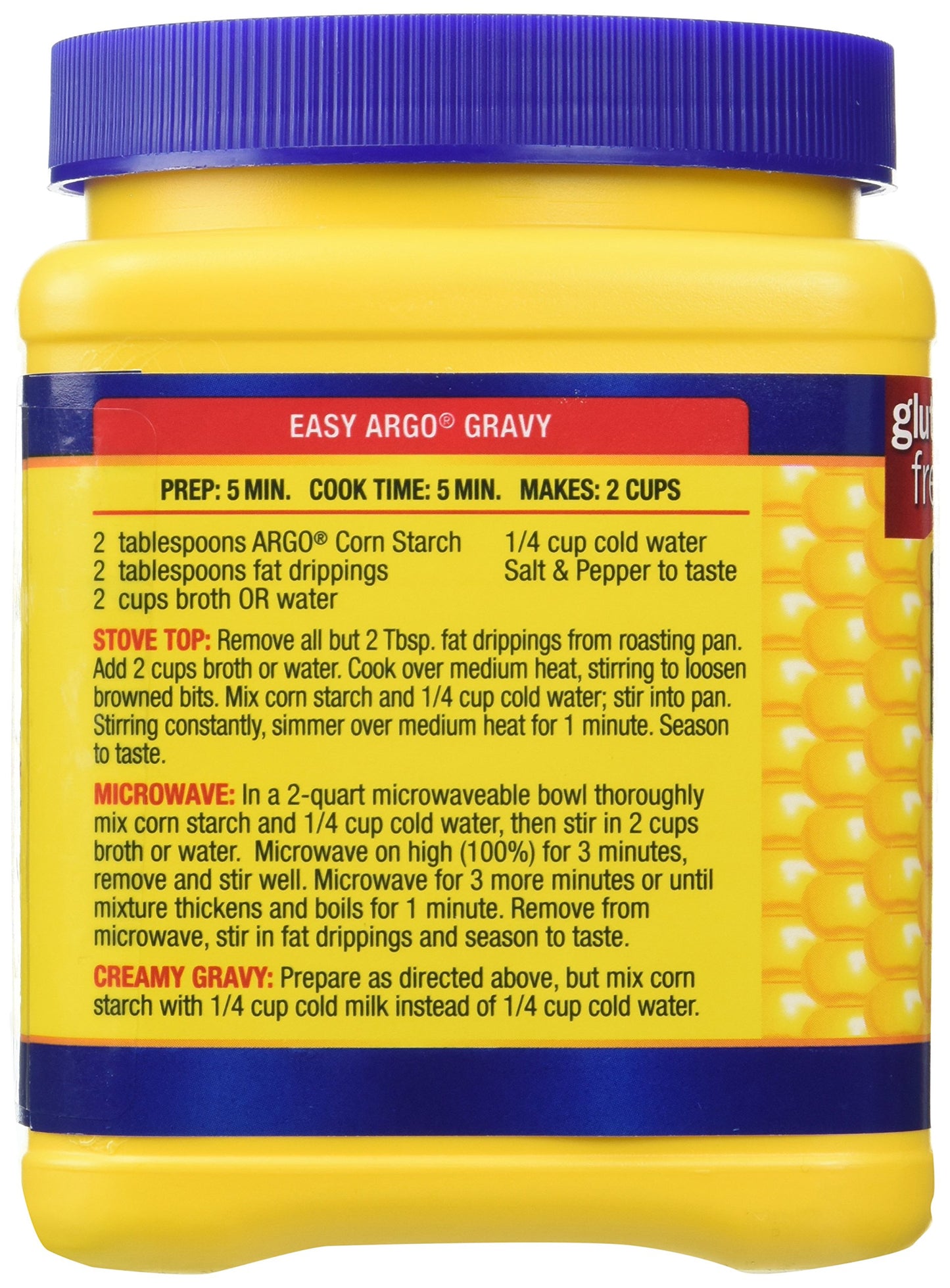 Argo 100% Pure Corn Starch, 16 Oz, Pack Of 2