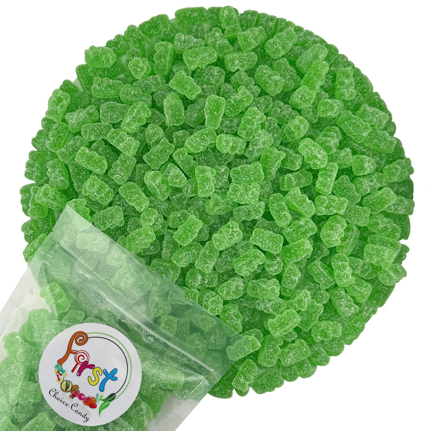 FirstChoiceCandy Fun Sour Gummy Bears (2 Pound (Pack of 1), Sour Tangy Green Apple)