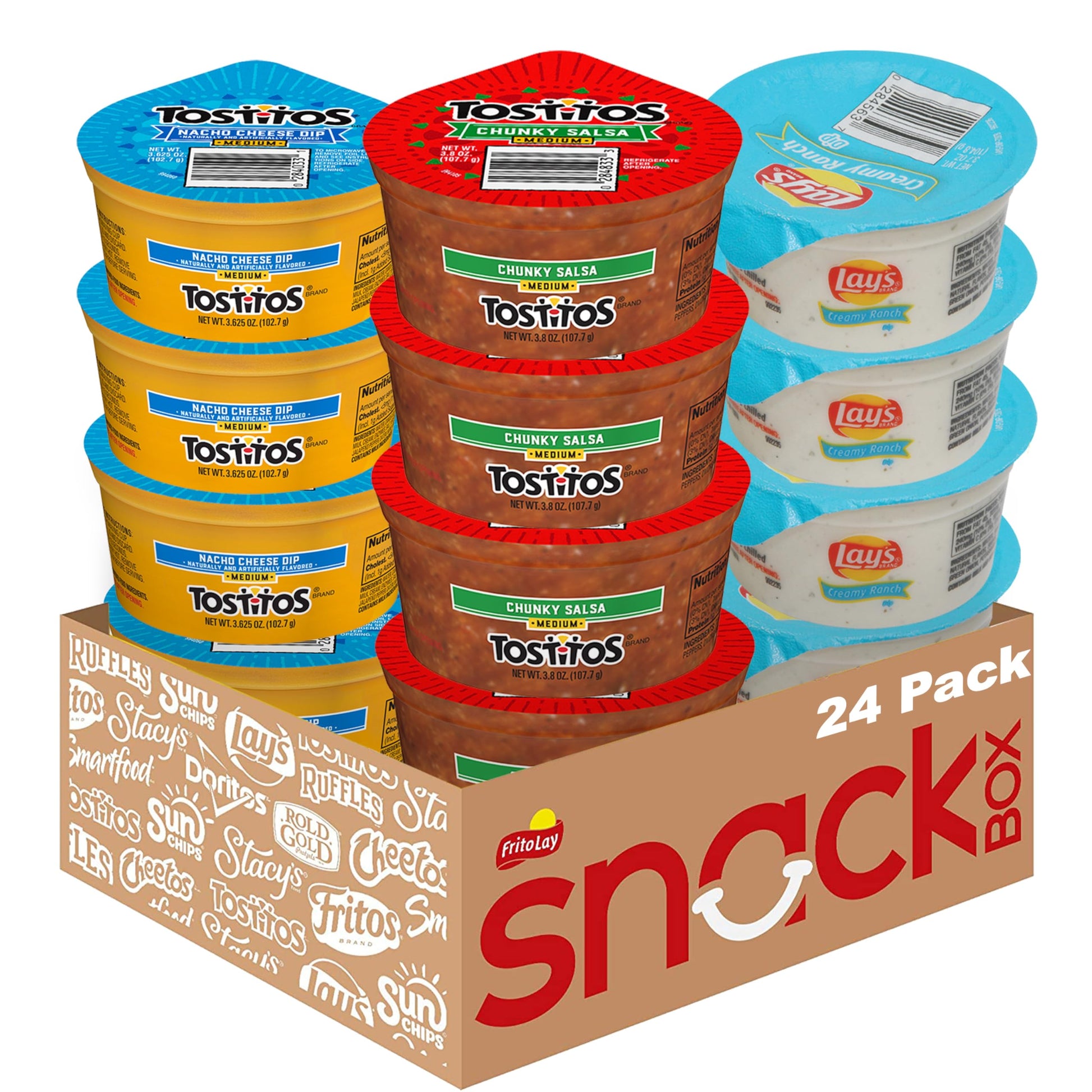 Frito Lay Dip Cups Variety Pack, Single Serve, 24 Count