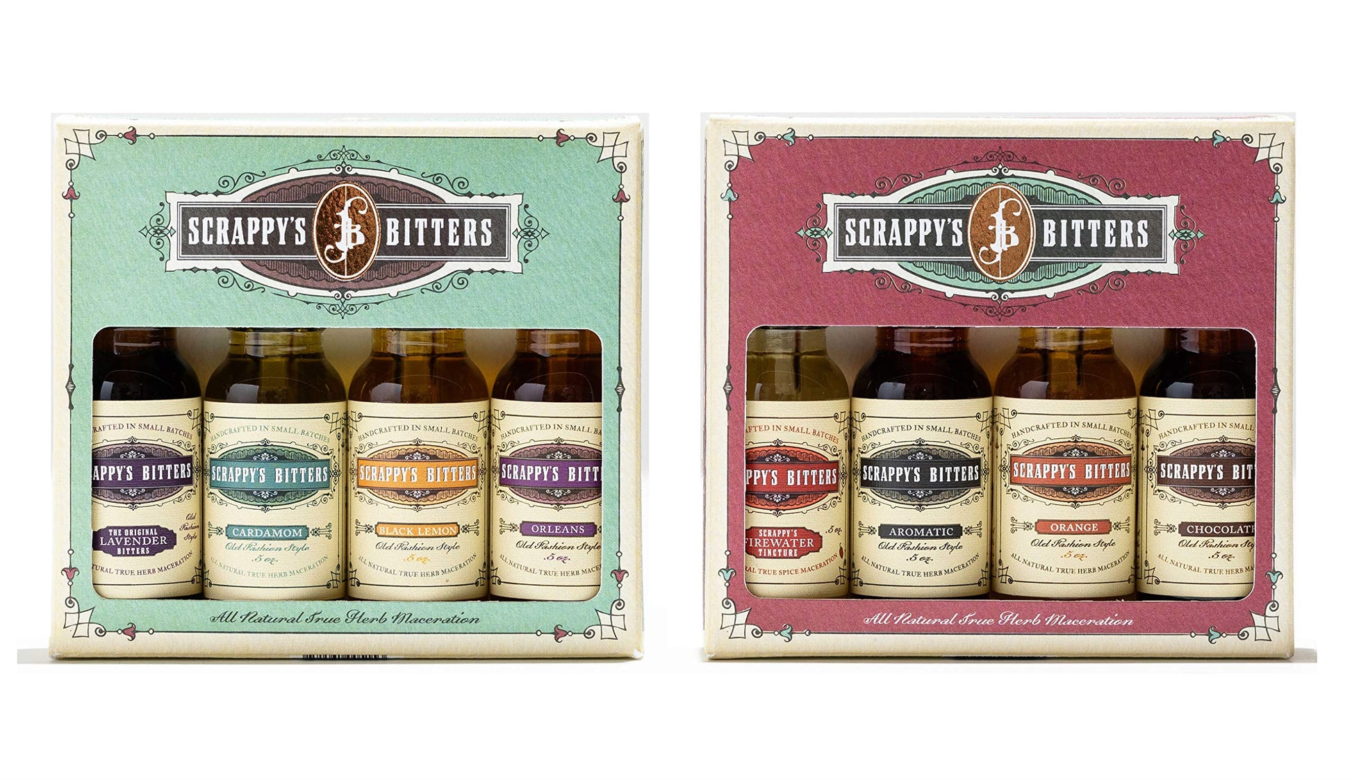 Scrappys Bitters Gift Set - Organic Ingredients, 8 Piece Assortment, Made in the USA, No Artificial Flavors or Dyes