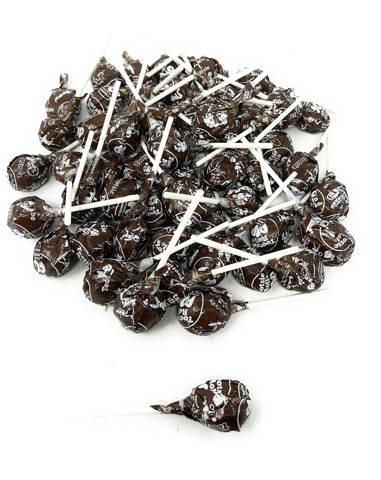 Chocolate Pops Bulk Candy 50+ Count Lollipops Suckers Variety Brown Only Value Pack Aprox. 2.25 Lbs (36 Oz)
