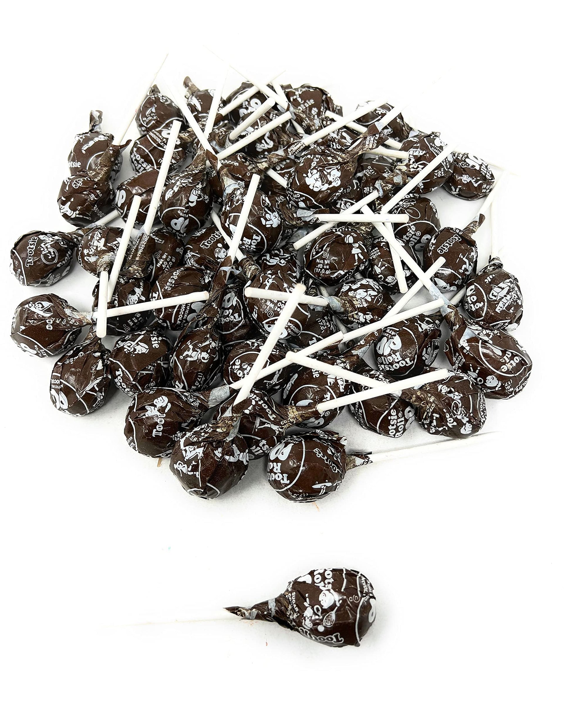 Chocolate Pops Bulk Candy 50+ Count Lollipops Suckers Variety Brown Only Value Pack Aprox. 2.25 Lbs (36 Oz)