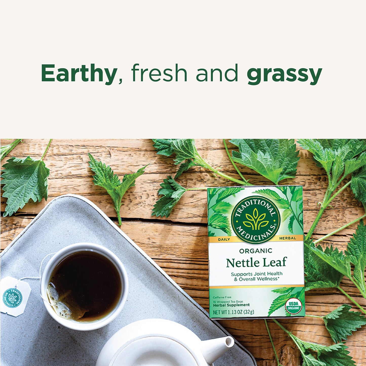 Traditional Medicinals Organic Nettle Leaf Tea, 48 Tea Bags, 3 Pack