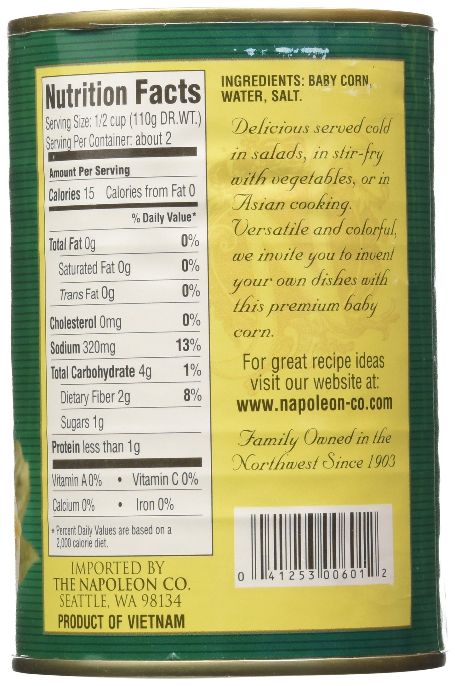 Napoleon Whole Baby Corn (12X15Oz)