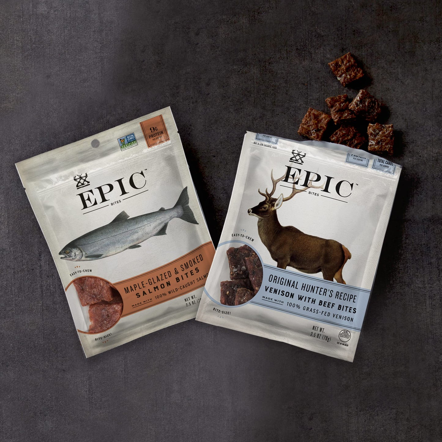 EPIC Venison with Beef Bites, Original Hunters Recipe, Keto Friendly, Whole30 Approved, Gluten Free, 8 Count, 20 oz