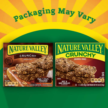 Nature Valley Crunchy Granola Bars, Oats n Dark Chocolate, 12 Bars, 6 Count, Pack of 6, Brown, Model 41314