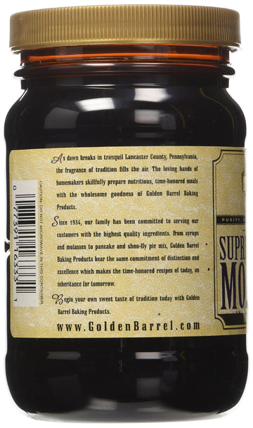 Golden Barrel Unsulphured Supreme Baking/Barbados molasses, 16 Ounce