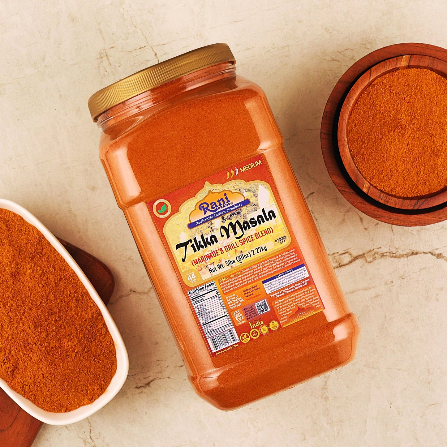 Rani Tikka Masala Indian 7-Spice Blend 80Oz (5Lbs) 2.27Kg Bulk Pet Jar ~ All Natural | Salt-Free | Vegan | No Colors | Gluten Fr