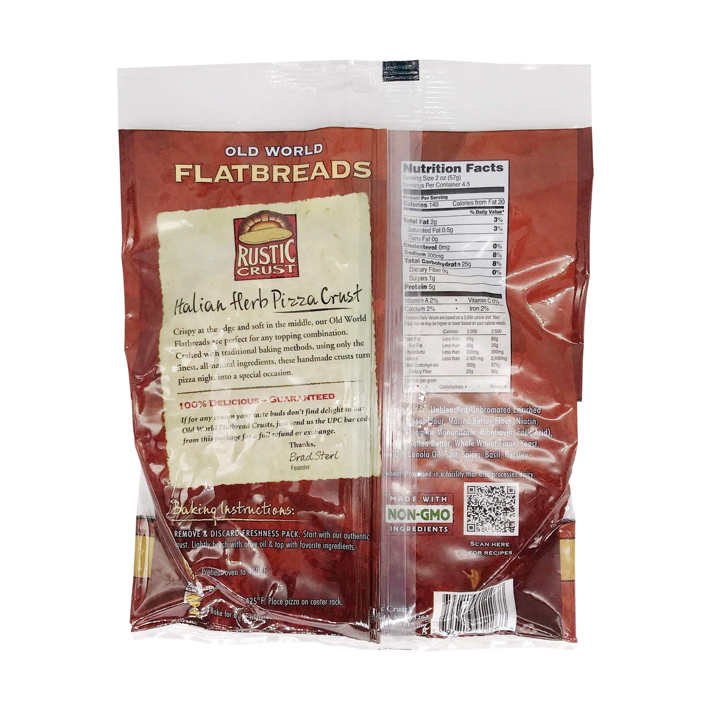 Rustic Crust Italian Herb Pizza Crust, 9 Oz