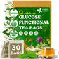 FreshDrinkUS  enhanced 30 Tea Bags Glucose Functional Tea - Herbal Blend with Gymnema  Cinnamon  Bitter Melon  Tulsi & More -- Caffeine-Free. Sugar-Free. Gluten-Free. Vegan