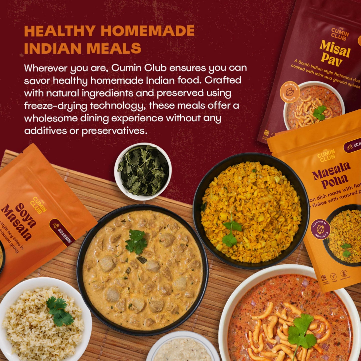 The Cumin Club Vegan Indian Entrees - Ready to Eat Instant Meal - Pack of 5, 9.13 Ounce
