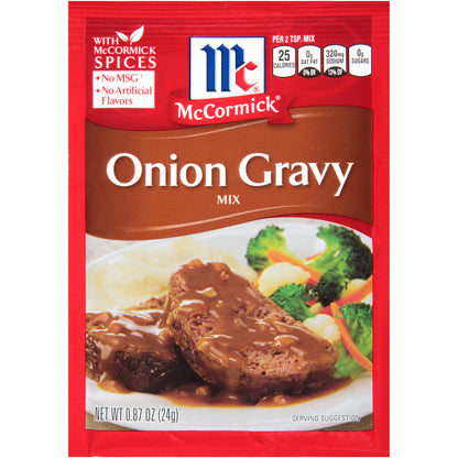 McCormick Onion Gravy Mix, 0.87 oz (Pack of 12)