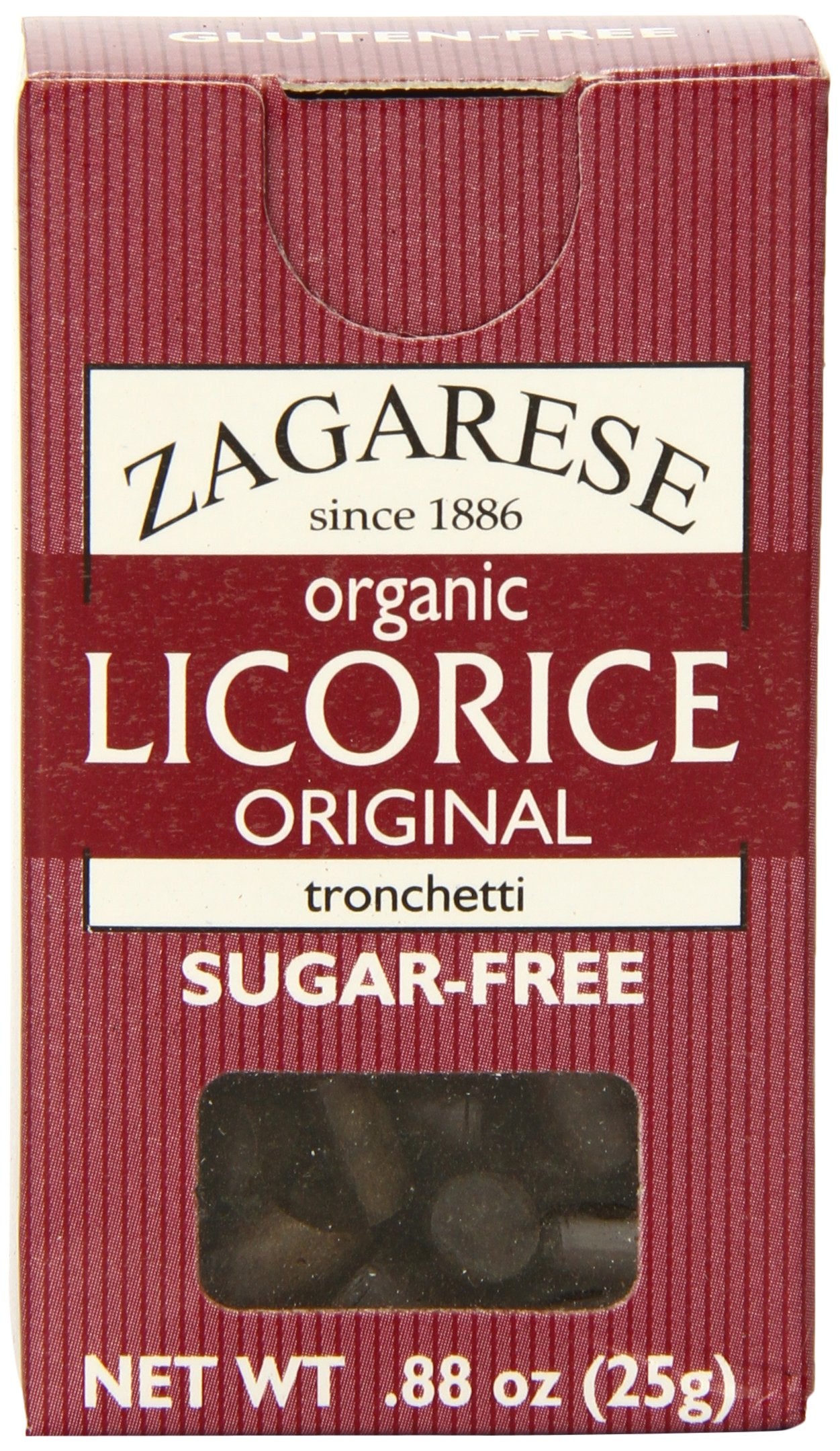 Zagarese 100% Organic Licorice, Original, 0.88 Ounce Flip Top Box