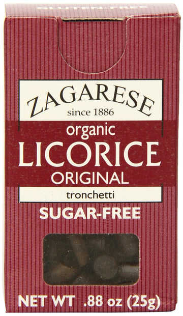 Zagarese 100% Organic Licorice, Original, 0.88 Ounce Flip Top Box