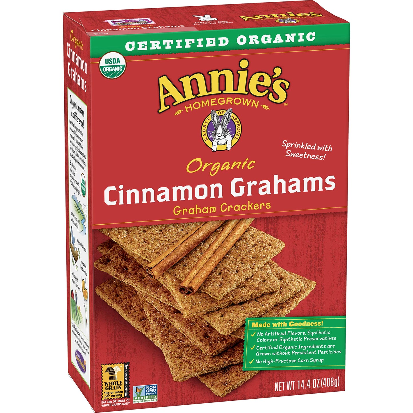Annie'S Organic Honey Graham Crackers, 14.4 Oz (Pack Of 4)4