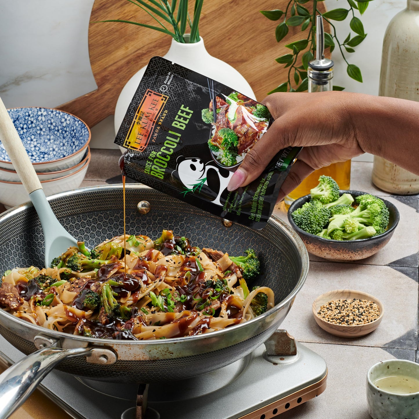 Lee Kum Kee Panda Brand Sauce for Broccoli Beef, 0g Trans Fat, No Artificial Flavors, No High Fructose Corn Syrup, Cholesterol F