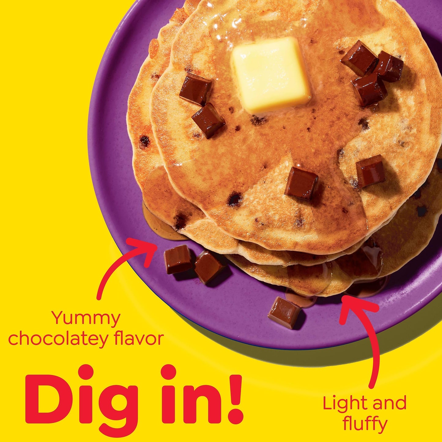 Eggo Frozen Pancakes, Frozen Breakfast, Breakfast Food, Chocolatey Chip, 14.8oz Box (12 Pancakes)