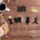 24Pcs Where The Wild Things Are Inspired Cupcake Toppers Glitter Crown Wild One Cupcake Picks For Baby Shower Kids 1St Birthday