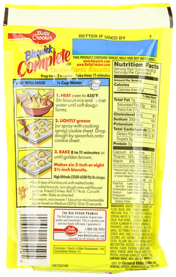 Bisquick Complete Mix, Cheese Garlic Biscuits, 7.75 Oz