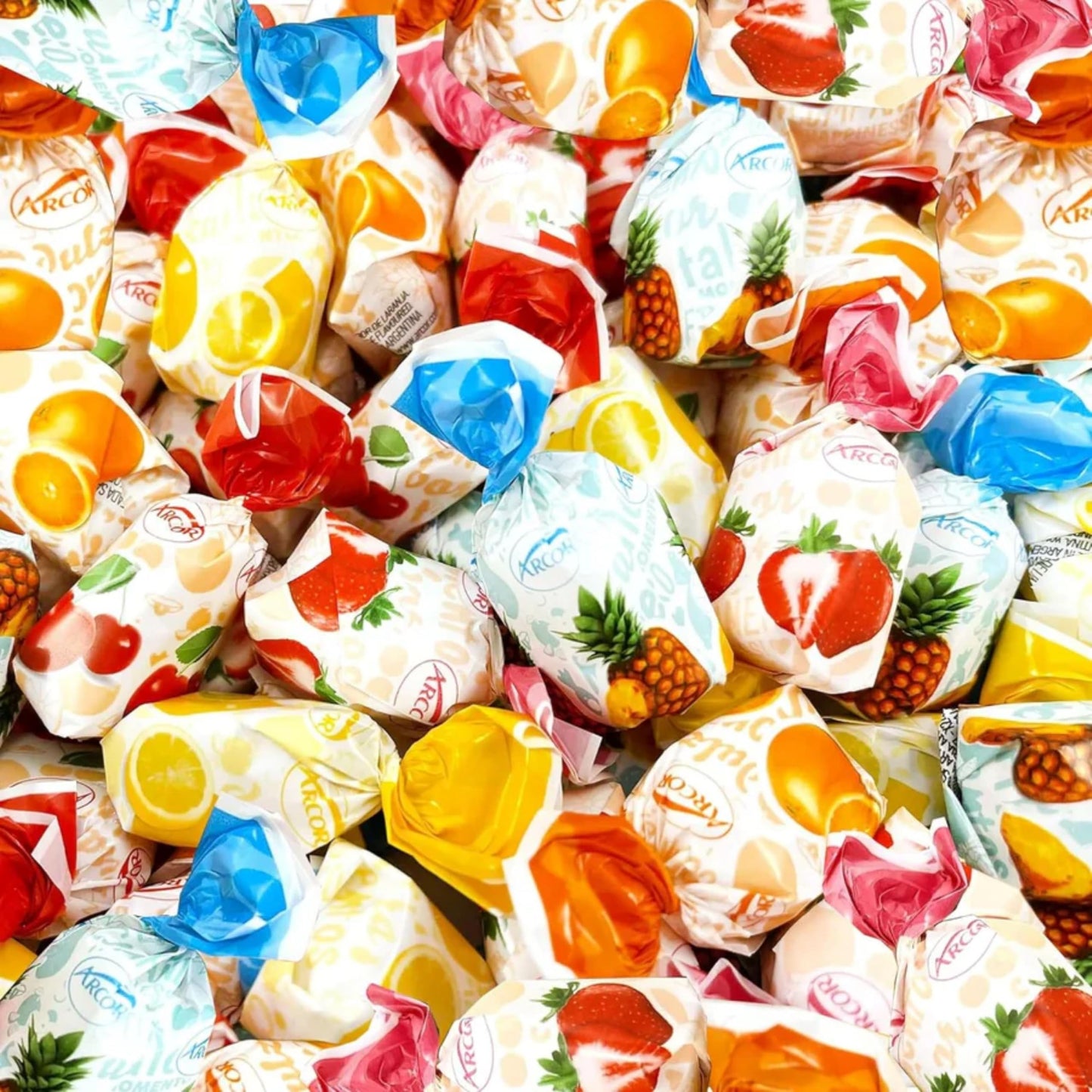Assortit Halloween Fruit Filled Hard Candies - 3 lbs - Strawberry, Cherry, Pineapple, Orange, Lemon - Bulk Candy Assortment