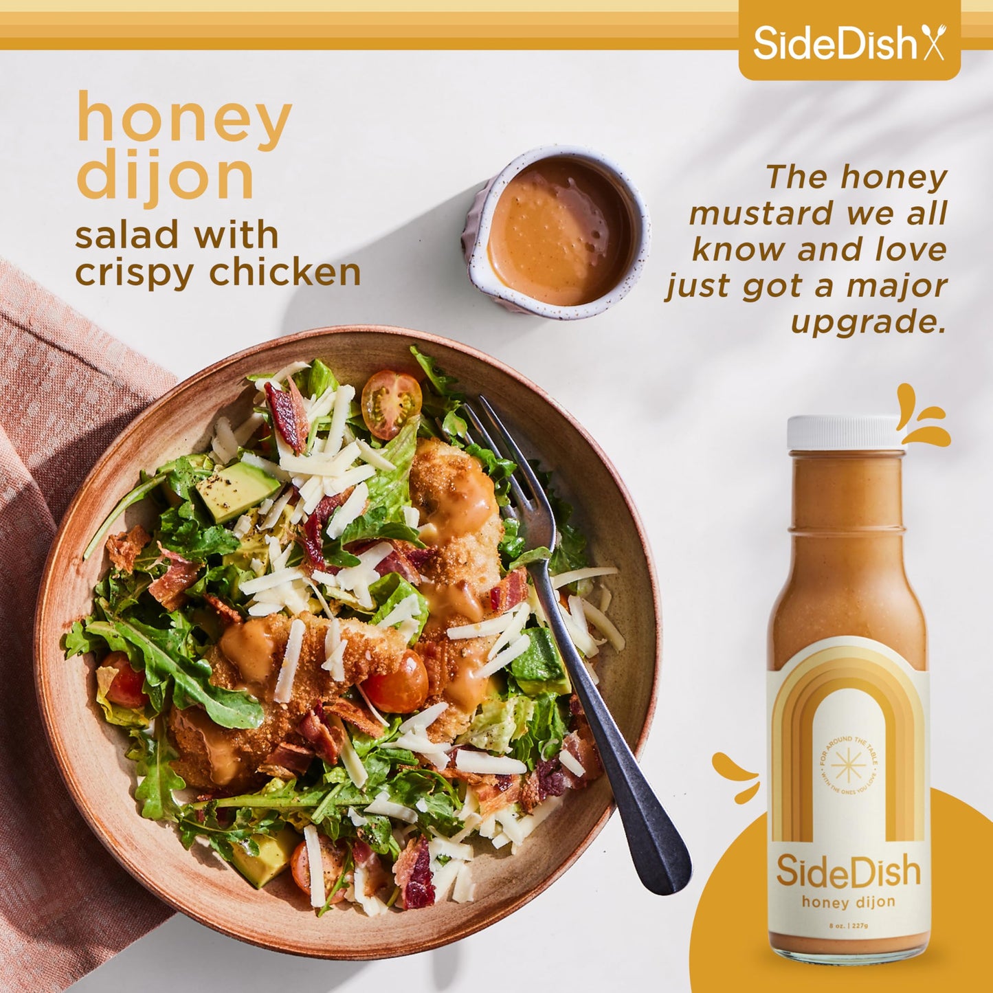 Honey Dijon Dressing (Pack Of 3) - Seed Oil Free Salad Dressing Made W/Avocado Oil - Refined Sugar Free, Dairy & Gluten Free Dip