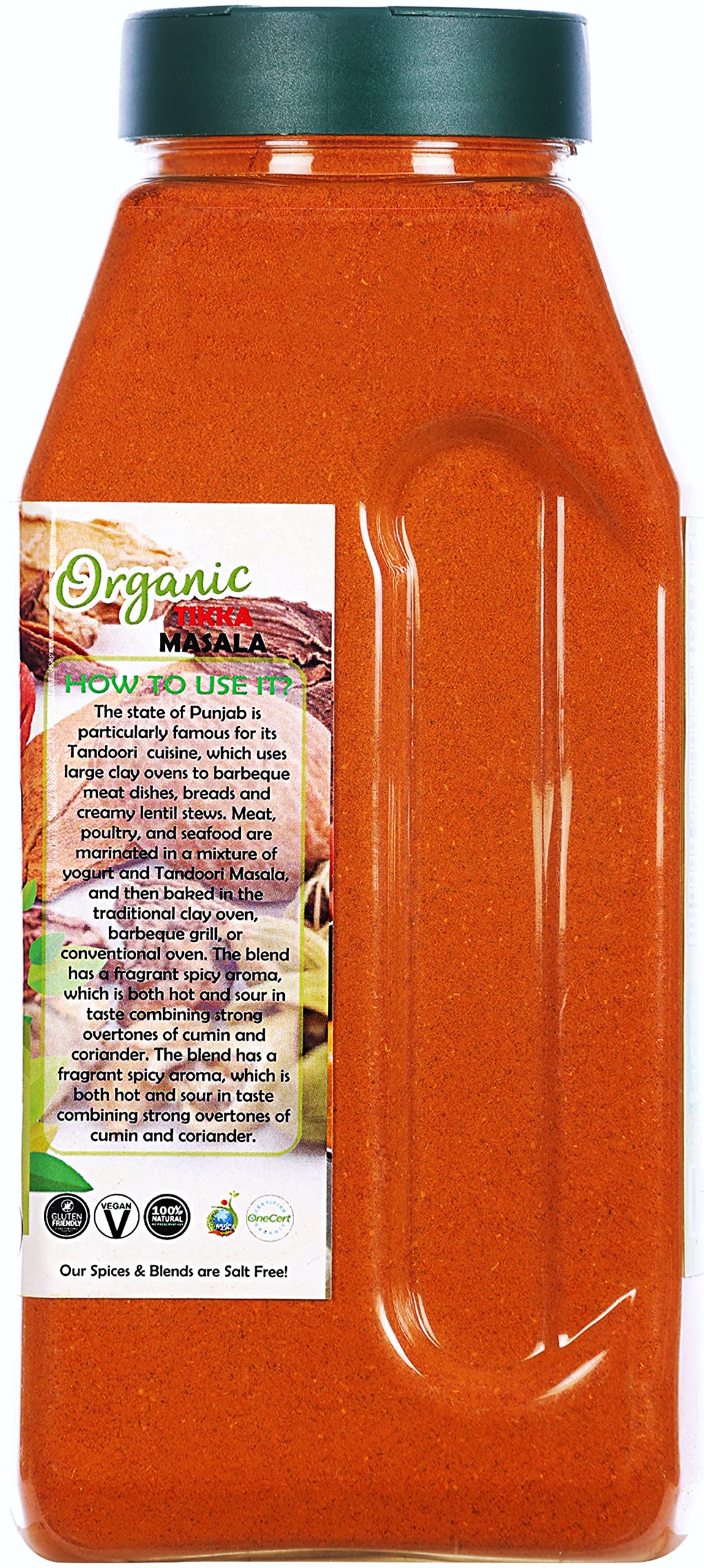 Rani Organic Tikka Masala (Marinade & Grilled Spice Blend) 6-Spice Indian Blend 16Oz (1Lb) 454G Pet Jar ~ All Natural | Vegan |