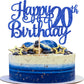 1 Pcs Happy 20Th Birthday Cake Topper Glitter Cheers To 20 Years Birthday Cake Pick Twenty 20 Fabulous Cake Decoration For Happy
