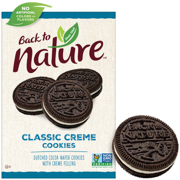 Back To Nature Classic Creme Sandwich Cookies - Dairy Free, Non-Gmo, Made With Wheat Flour, Delicious & Quality Snacks, 12 Ounce