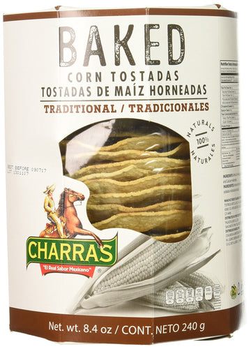 Charras, Tostada Bkd Ntrl, 8.5 Oz, (Pack Of 8)