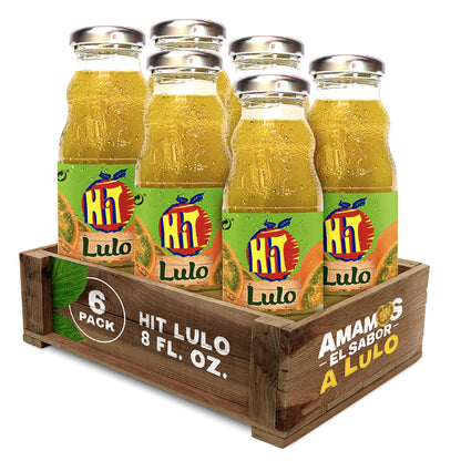 HIT Jugo Sabor Lulo 237 ml. - 6 Pack/Juice Lulo Flavor 8 fl. oz. - 6 Pack.