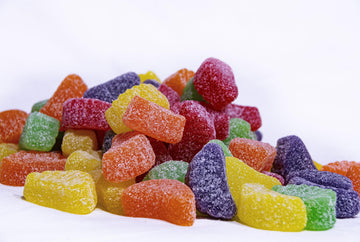 Assorted Fruit Slices - 1 lb of Fresh Sweet Sugar Coated Lemon Cherry Strawberry Orange Jelly Candies
