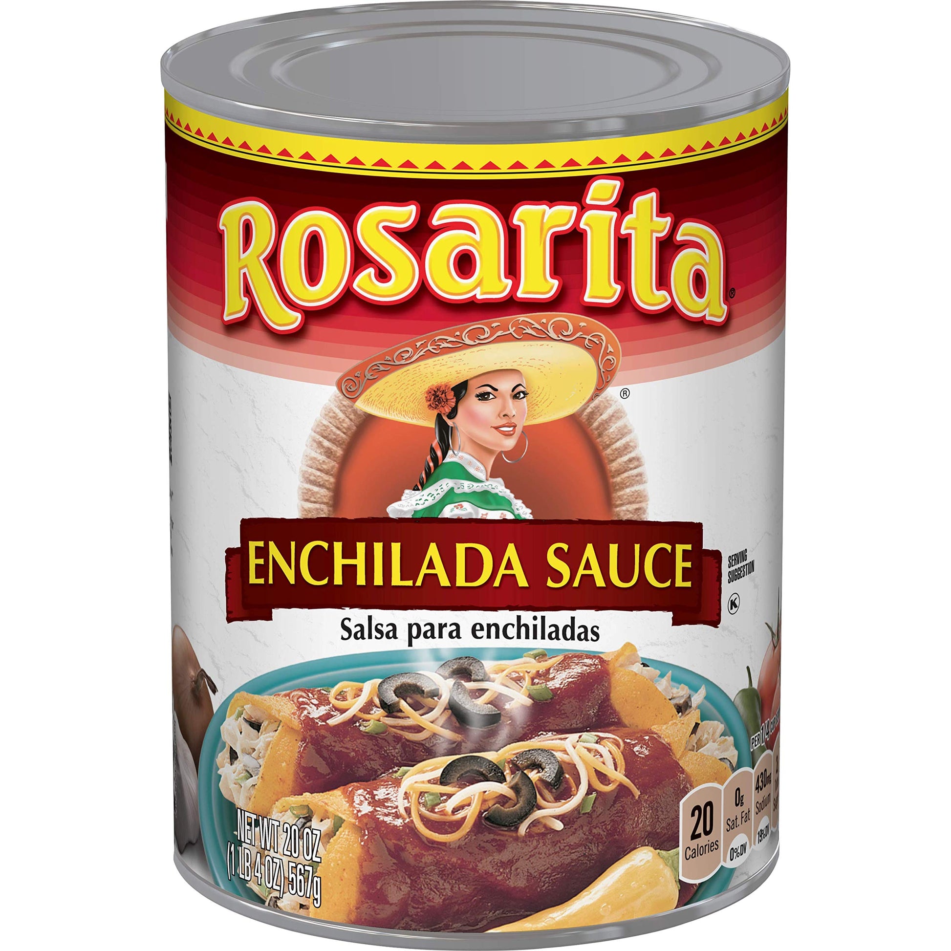 Rosarita Enchilada Sauce, 20 oz, 12 Pack