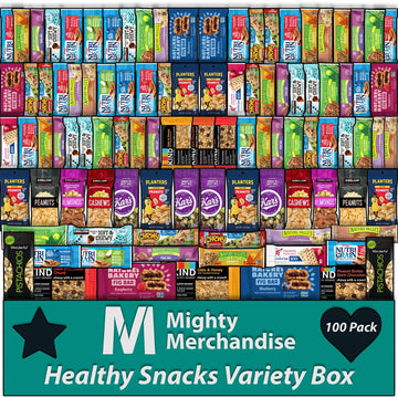 Healthy Mixed Snack Bar Variety Box Variety | (Pack of 100) | Perfect for Men, Women, Adults, Office, School, College, Work | Mi
