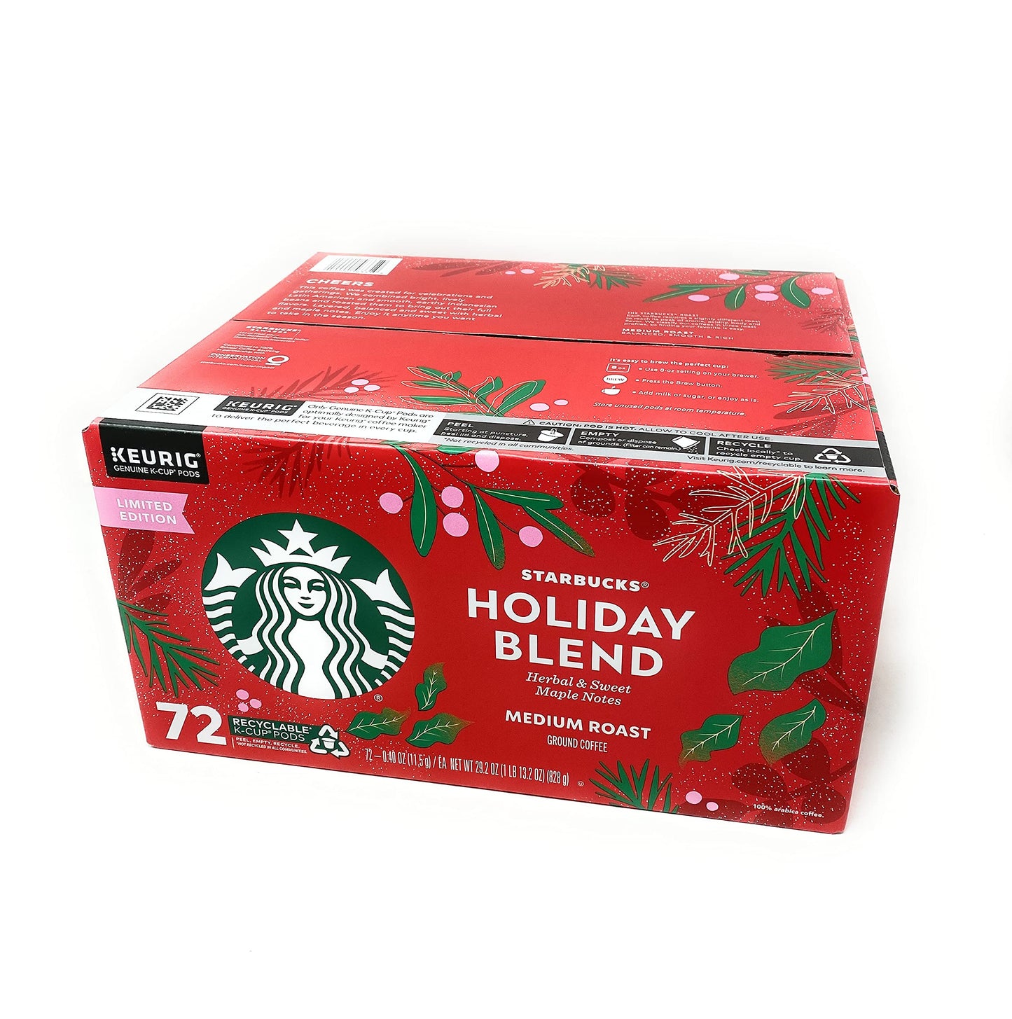 Starbucks Limited Edition Holiday Blend K-Cup Pods - 72 Count