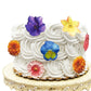 Sugar Robot Edible Wafer Flowers Set of 24 - Small 2.5 Pansy Decorations - Purple and Yellow - Made in the USA