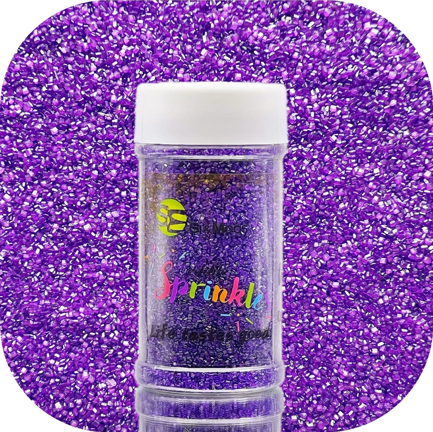 Se Si&Moos Purple Sanding Sugar Purple Edible Sparkling Sprinkles Sanding Sugar Crystals For Cookie Decorating Edible Glitter Ri