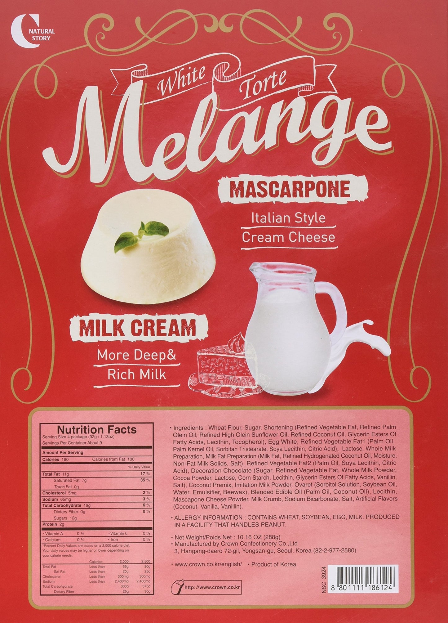Crown, Couque D'Asse White, 10.16 Ounce