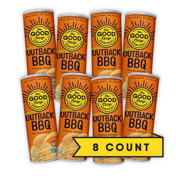 The Good Crisp Company, Outback Bbq, Gluten Free Potato Chips (5.6 Ounce Canisters, Pack Of 8), Non-Gmo, Allergen Friendly, Potato Chip Snack Pack, Gluten Free Snacks