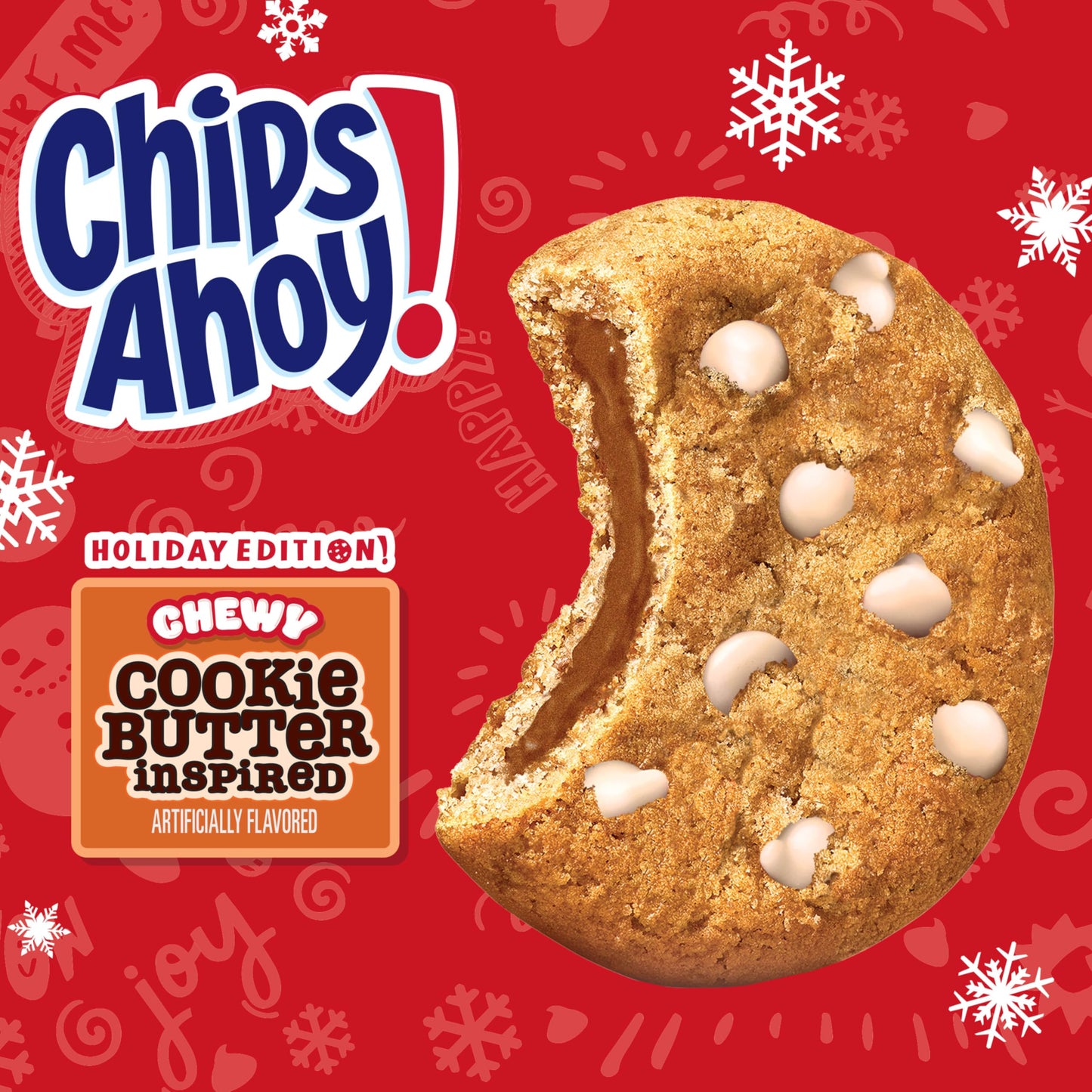 CHIPS AHOY! Chewy Cookie Butter-Inspired Cookies  Limited Edition Holiday   9.9 oz