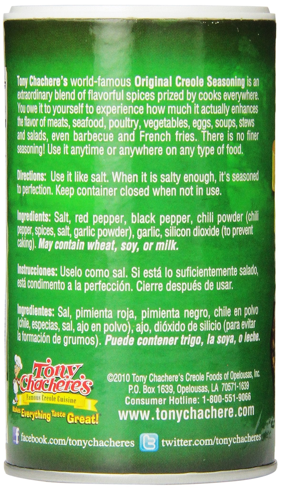 Tony Chachere Original Creole Seasoning, 6-Ounce Containers (Pack Of 2)