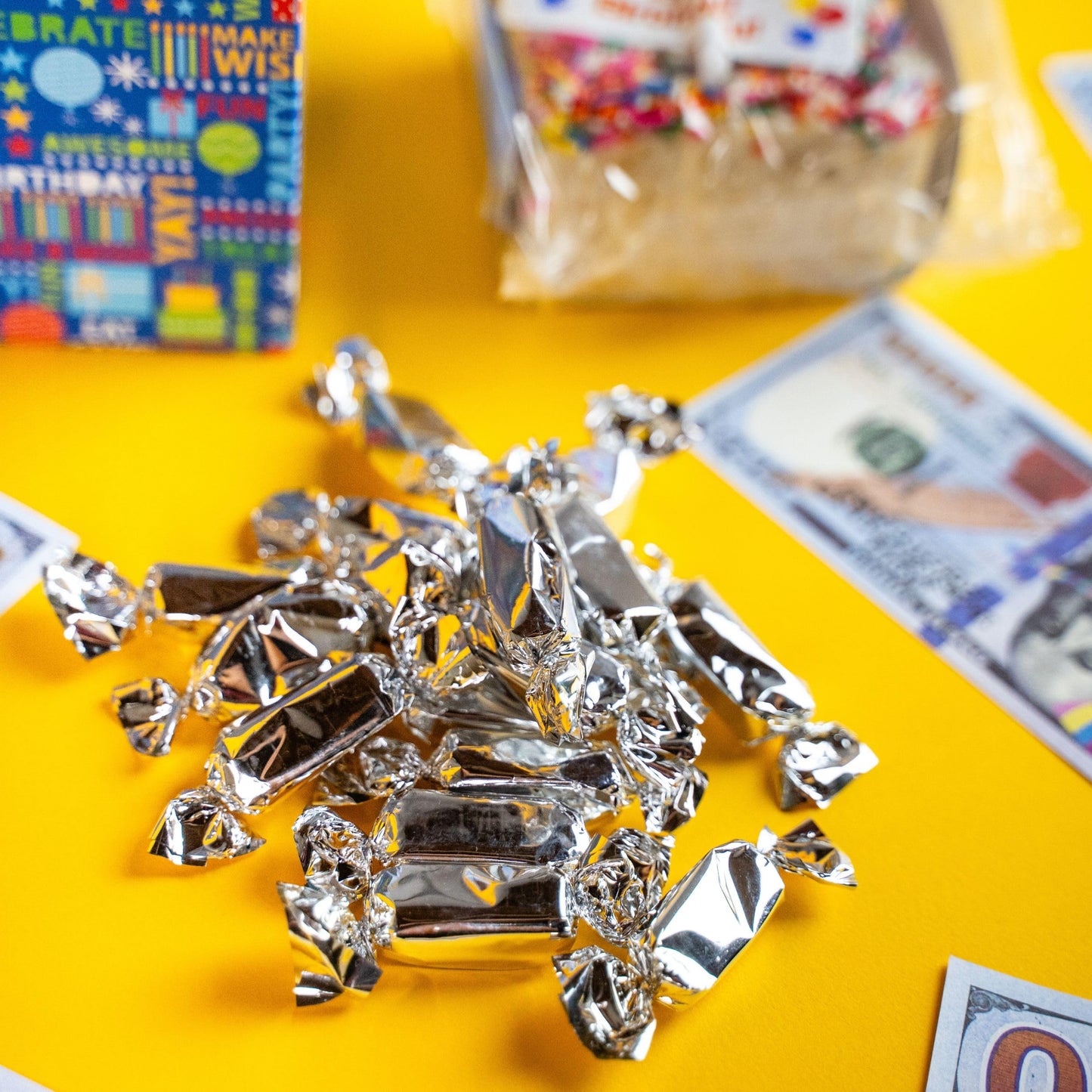 Birthday Billionaire Box By Send A Cake – Ready-To-Gift Music Box With Sweet Caramels & 3 Happy Birthday Crispy Cake – No Assembly, Unique Birthday Gift For Women, Men & Kids