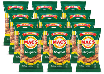 Macs Original Cracklins Zero Carb Pork Rind Snacks, 4 Pack of 10 Oz. Bags (10 Ounce, Pack of 12)