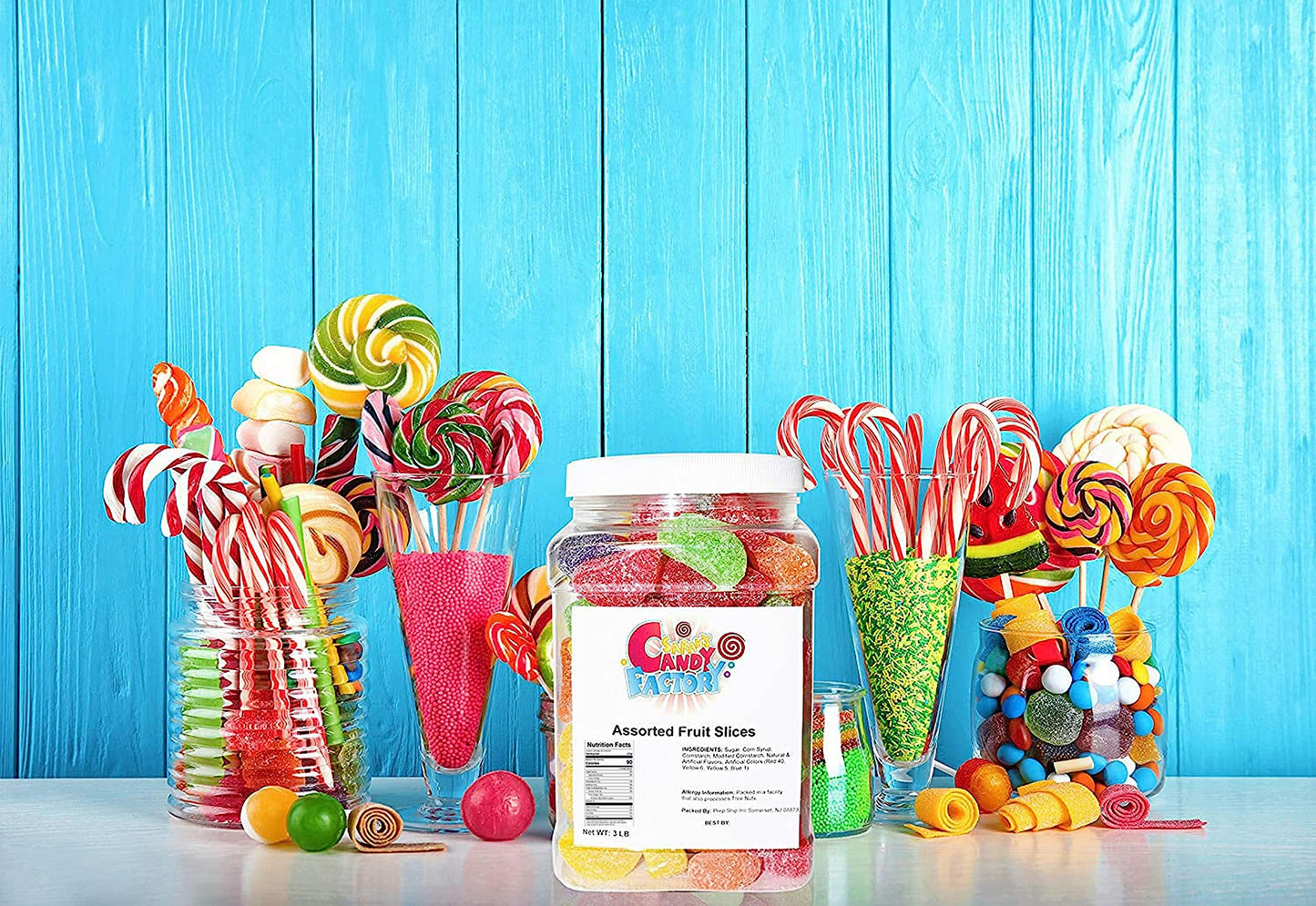 Sarah s Candy Factory Assorted Fruit Slice (3 Lbs in Jar)