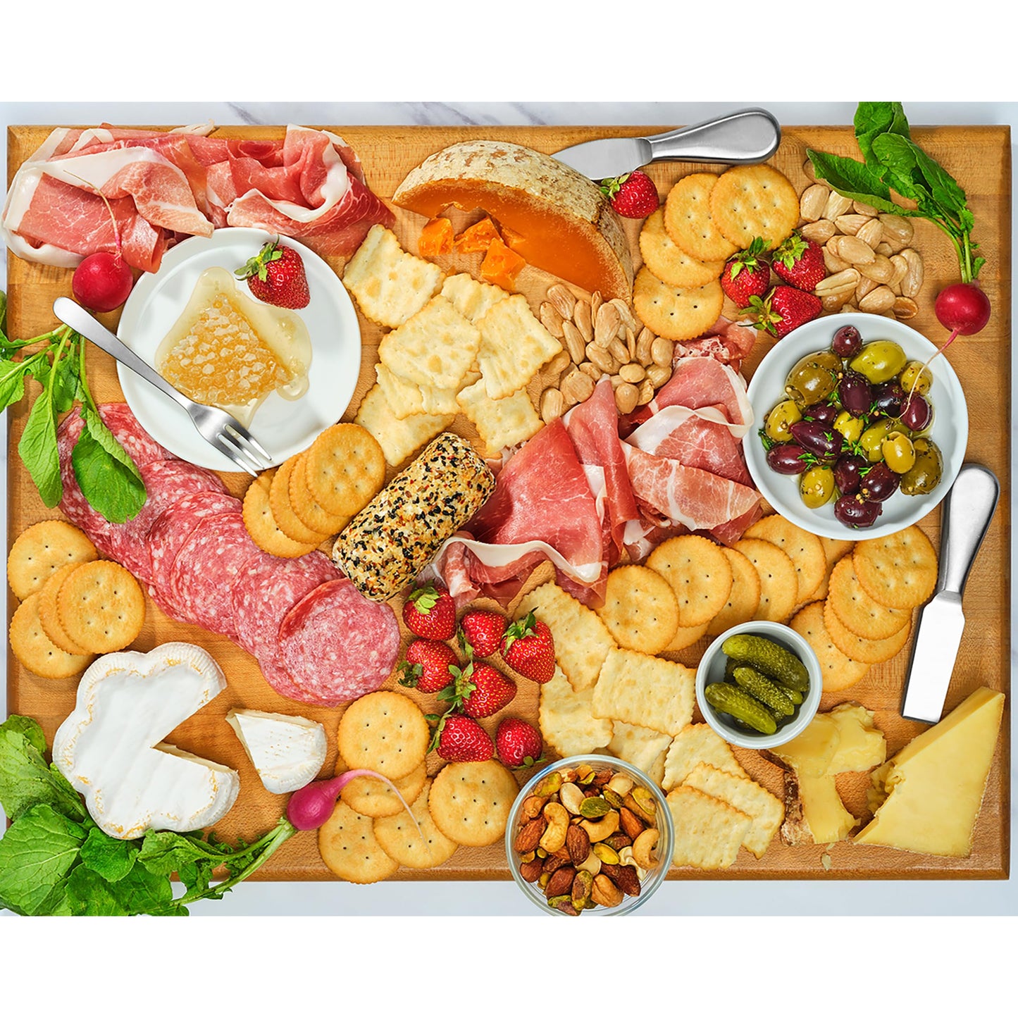 RITZ Crackers Entertaining Variety Pack with Original, Everything, and Garlic Butter Crackers, Snacks for Kids and Adults, Party